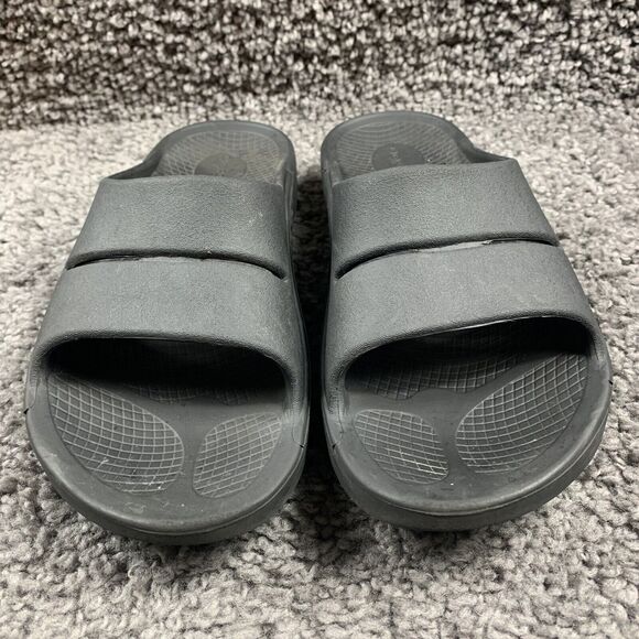 OOFOS Men's OOahh Comfort Slide Lightweight Recovery Sandal Black Men 9 Women 11 - Picture 1 of 8
